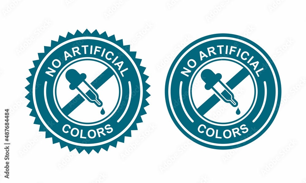No artificial colors badge logo design No artificial colors badge logo design