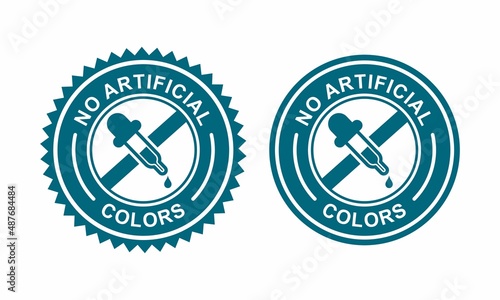 No artificial colors badge logo design