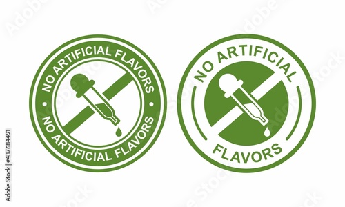 No artificial flavors design logo and badge