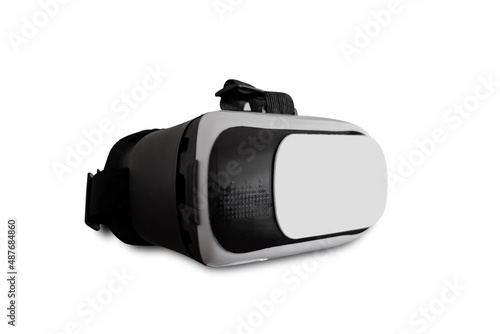 VR camera glasses smartphone isolated on a white background with clipping path.