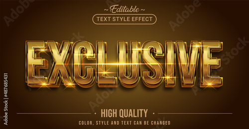 Editable text style effect - Exclusive text style theme.
