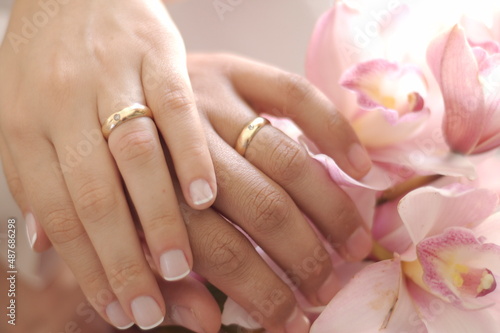 wedding bouquet in hands