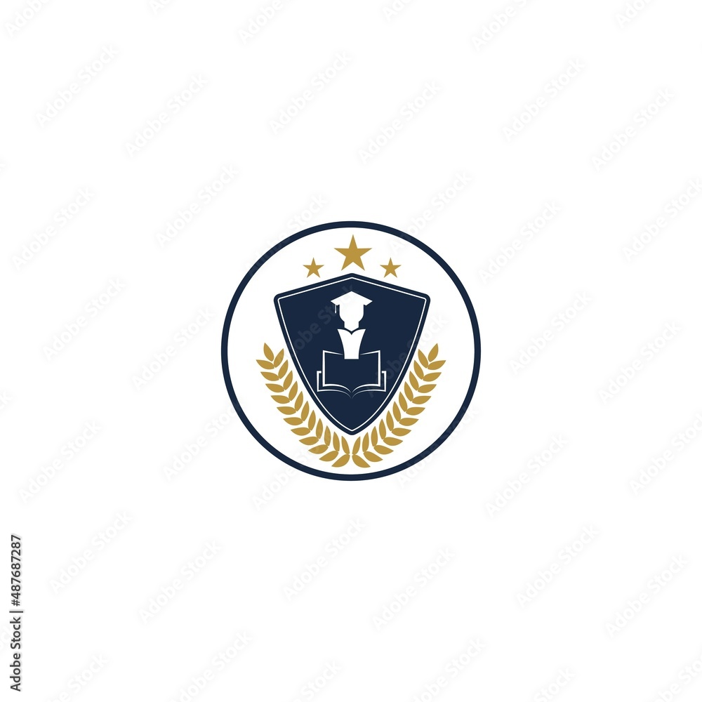 University Academy School and Course logo design template University Academy School and Course logo design template