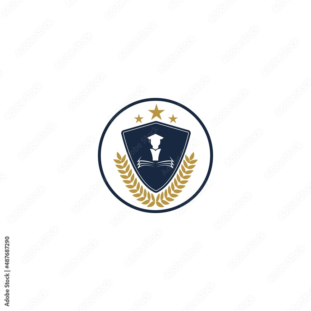 University Academy School and Course logo design template University Academy School and Course logo design template