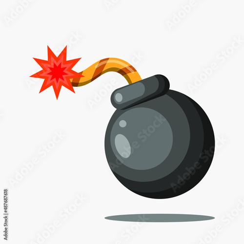 vector illustration of a boom ready to explode