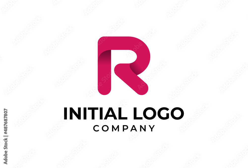 intiail R logo, modern and stylish gradient letter R. usable for brand and company logos. vector illustration intiail R logo, modern and stylish gradient letter R. usable for brand and company logos. vector illustration