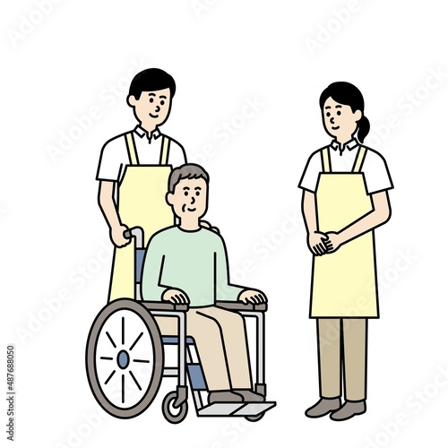 介護福祉の人物イラスト