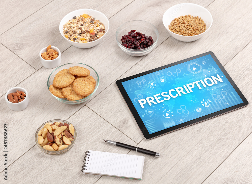 Healthy Tablet Pc compostion, immune system boost concept Healthy Tablet Pc compostion, immune system boost concept