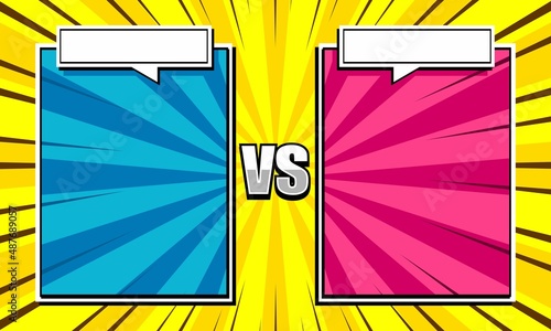 Comic versus fight background template
