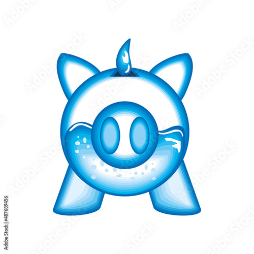 piggy bank with water