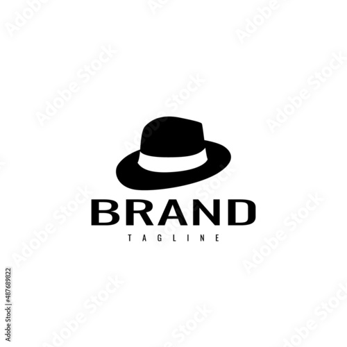elegant hat logo. describe the luxury and masculinity of a company. can be edited easily.  vector