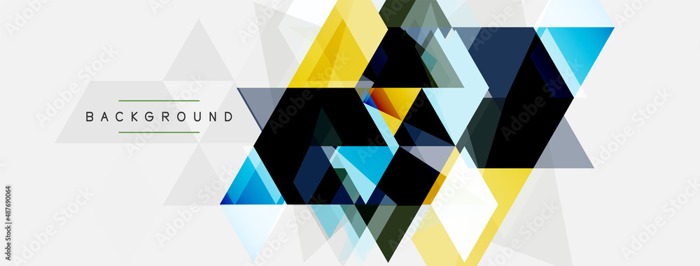 Mosaic triangles geometric background. Techno or business concept, pattern for wallpaper, banner, background, landing page Mosaic triangles geometric background. Techno or business concept, pattern for wallpaper, banner, background, landing page
