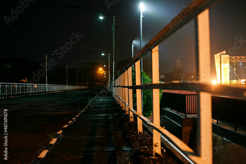 empty bridge at night