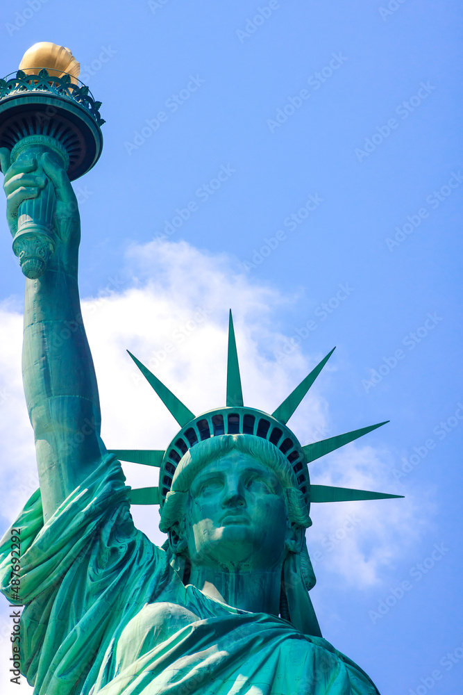 Fototapeta premium Portrait of the Statue of Liberty in New York City.