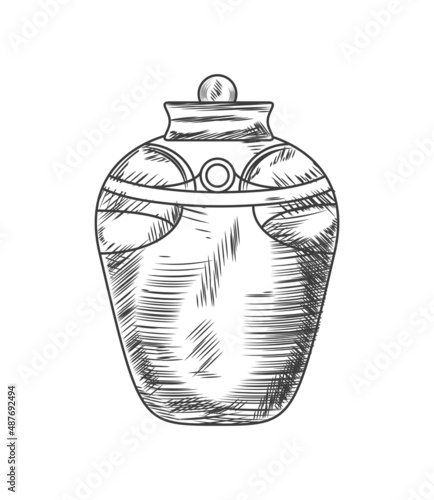 funeral urn sketch