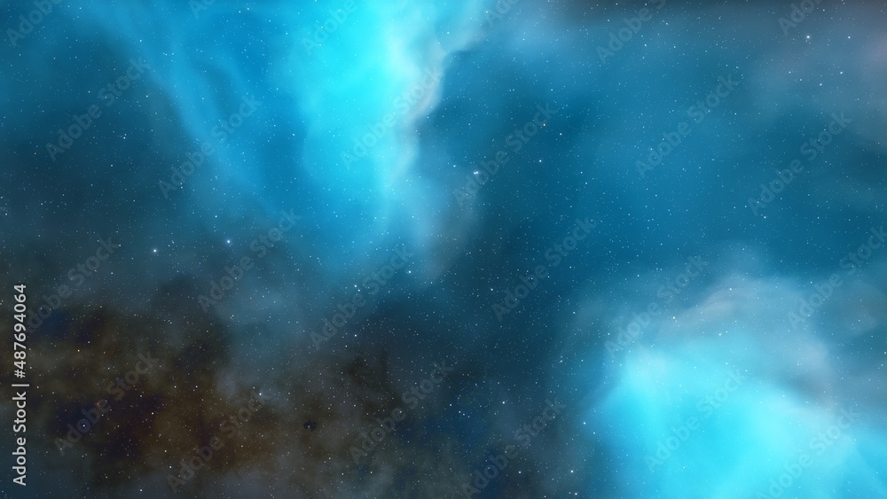 Fototapeta premium Colorful smoke clouds on dark background 3d render