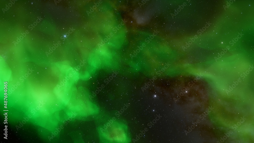 Obraz premium Colorful smoke clouds on dark background 3d render