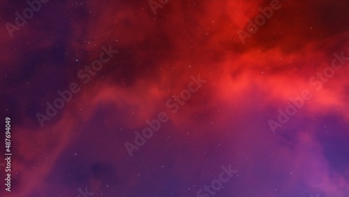 Colorful smoke clouds on dark background 3d render