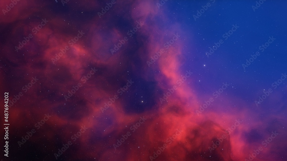 Obraz premium Colorful smoke clouds on dark background 3d render