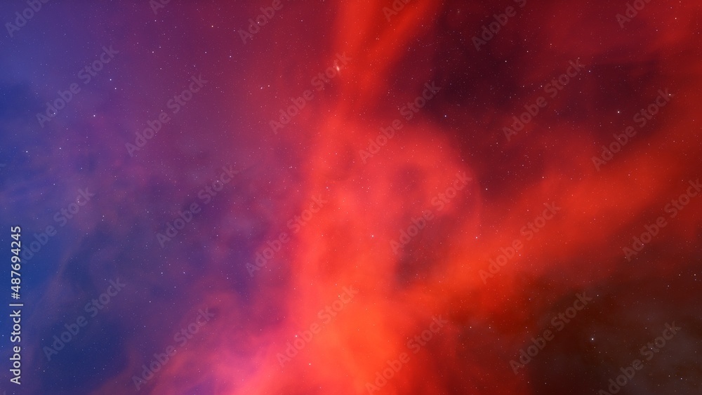 Colorful smoke clouds on dark background 3d render Colorful smoke clouds on dark background 3d render