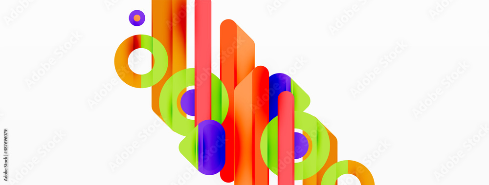 Lines geometric background. Stripes and rings composition business template for wallpaper, banner, background or landing Lines geometric background. Stripes and rings composition business template for wallpaper, banner, background or landing