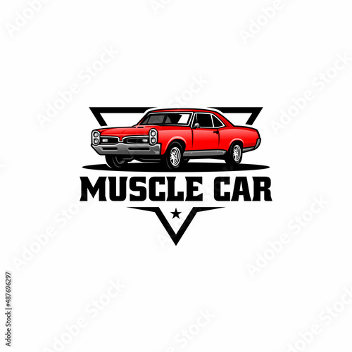 american muscle car logo vector