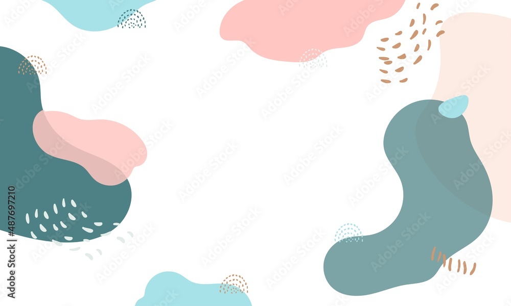 Modern abstract floral art vector leaves background

