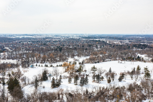 Meadowvale Conservation Area park in the winter time 