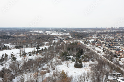 Meadowvale Conservation Area park in the winter time 