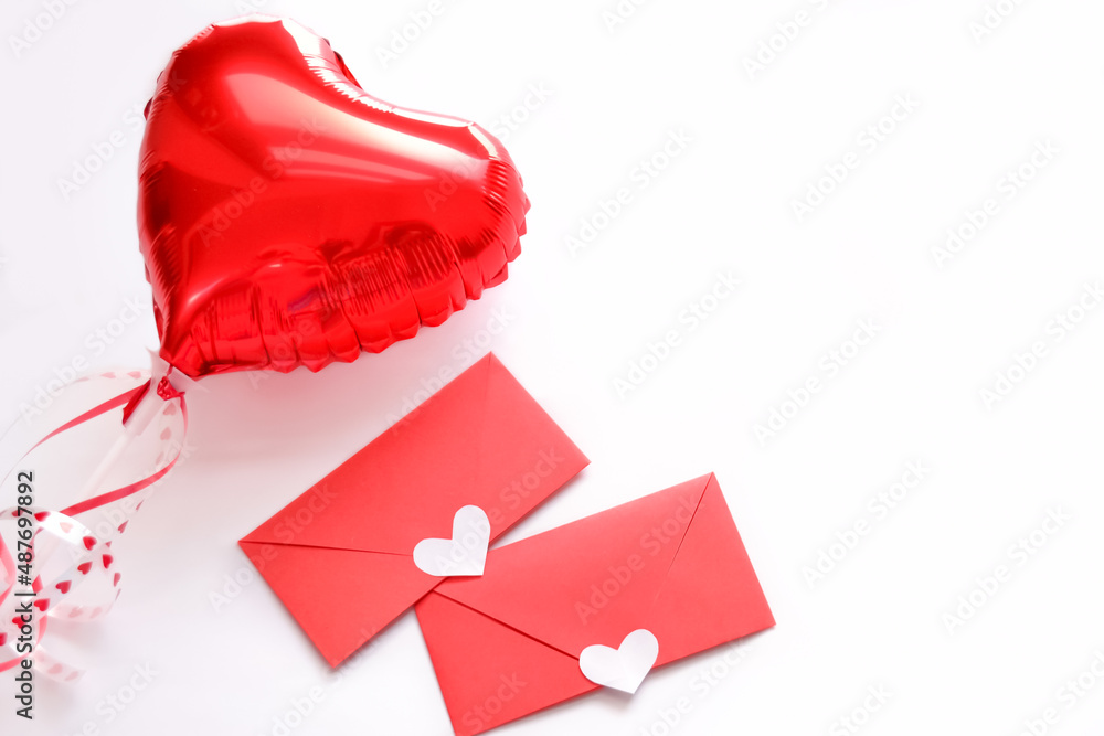 San Valentines day background with balloon red heart. San Valentines day background with balloon red heart.