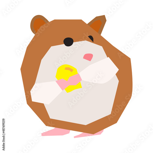 White Legged Hamster vector illustration in flat color design photo