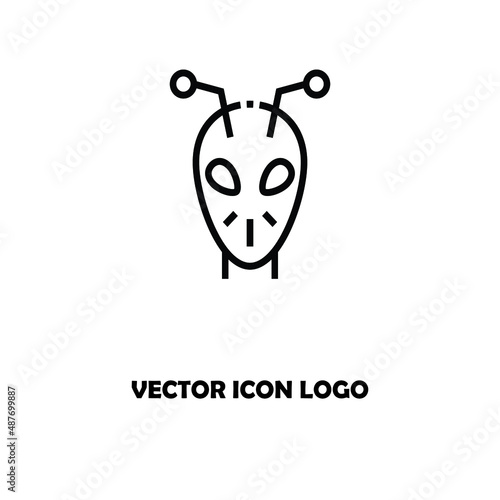 Alien Face Alien Symbol Face Black Icon