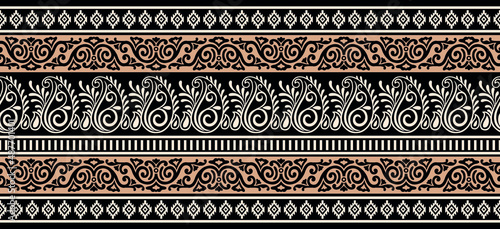 Seamless vector tribal border design