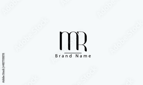 MR RM M R abstract vector logo monogram template