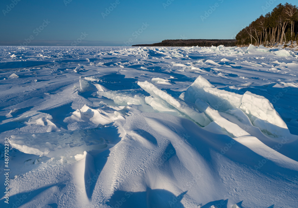 Obraz premium 666-32 Green Bay Winter Shore