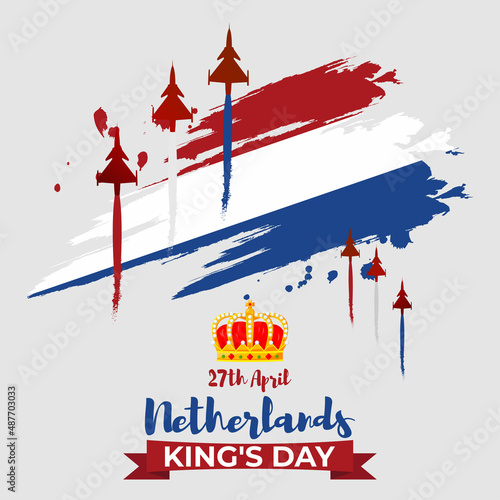 Vector Illustration of Netherland King's Day