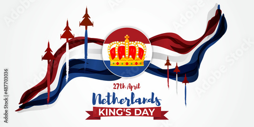 Vector Illustration of Netherland King's Day