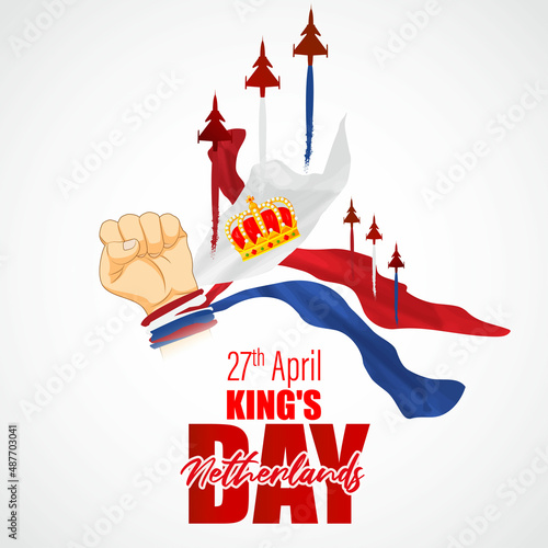 Vector Illustration of Netherland King's Day