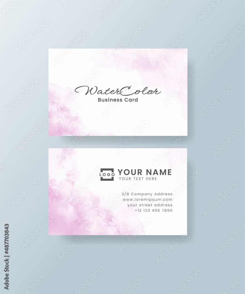 Wedding invitation with abstract watercolor background