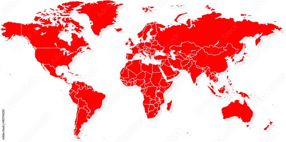 World map illustration over white background. Globe, earth template. Geopolitics World map illustration over white background. Globe, earth template. Geopolitics