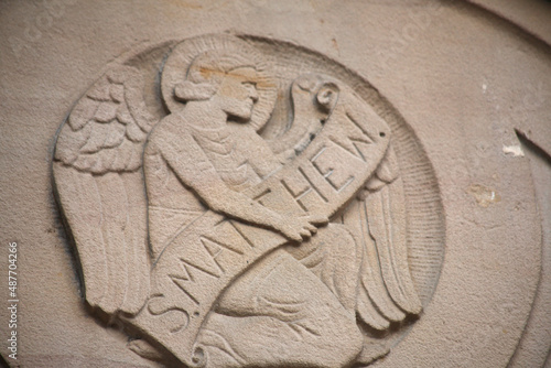 Fotografie Relief of St Matthew