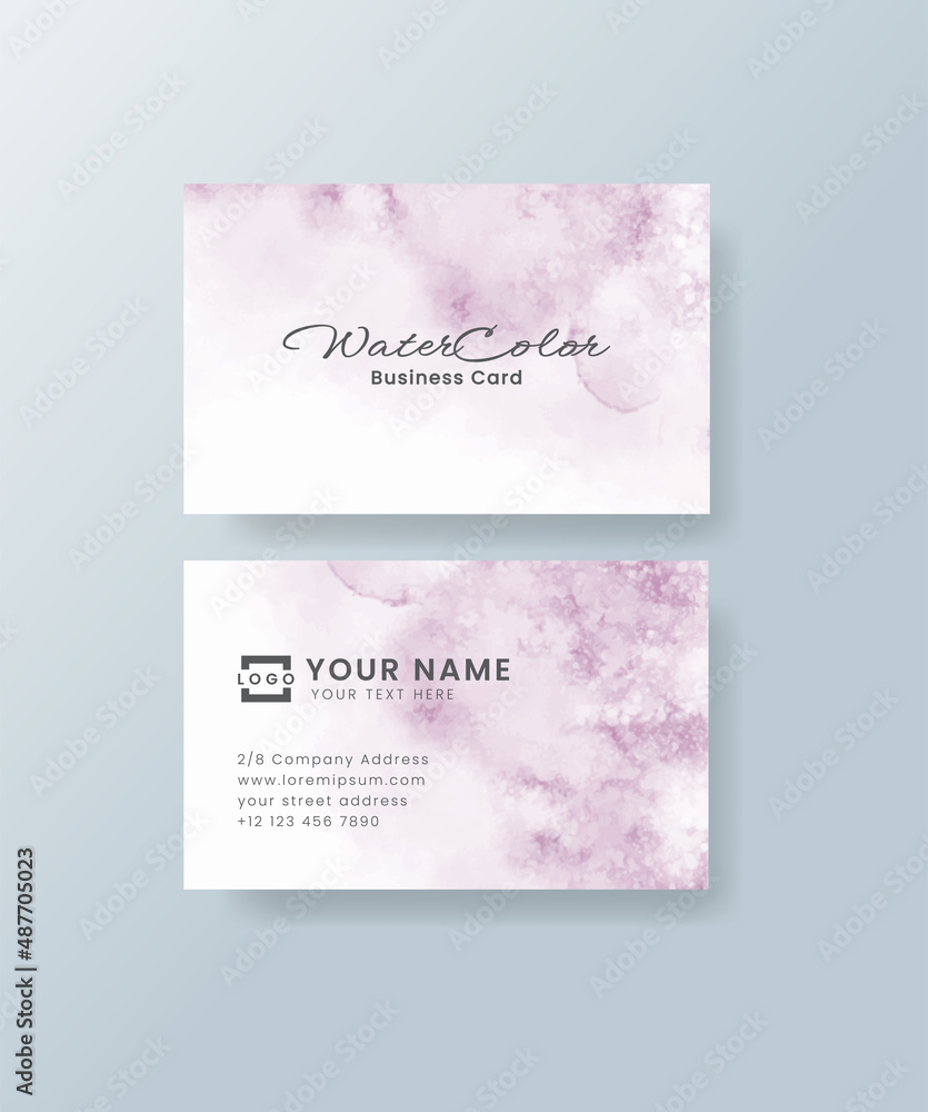 Wedding invitation with abstract watercolor background