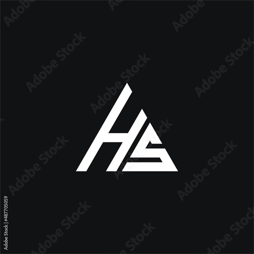 B and J letter with triangle logo concept vector stock illustration