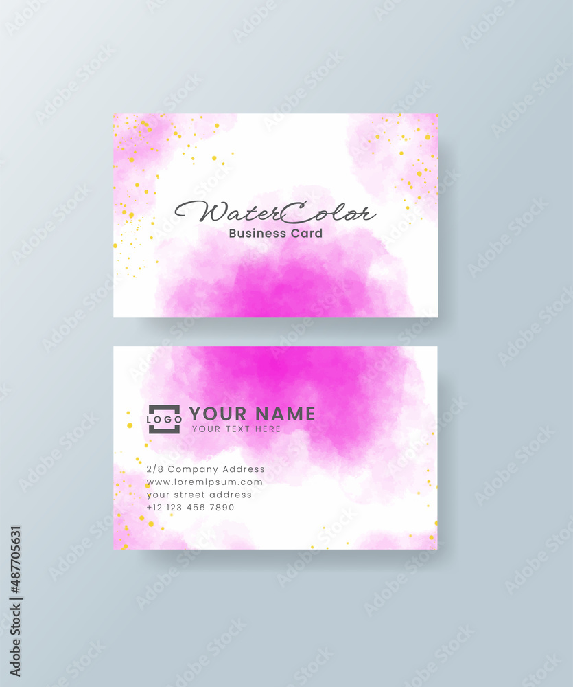 Wedding invitation with abstract watercolor background