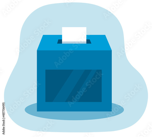 ballot box. Isolated vector illustration