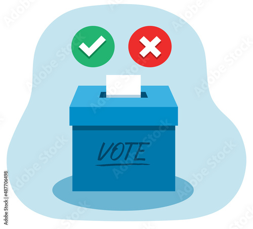 ballot box. Isolated vector illustration