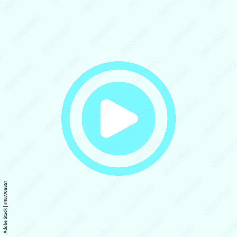 Play button icon in trendy flat style isolated on grey background. Play symbol for your web site design, logo, app, UI. Vector illustration Play button icon in trendy flat style isolated on grey background. Play symbol for your web site design, logo, app, UI. Vector illustration