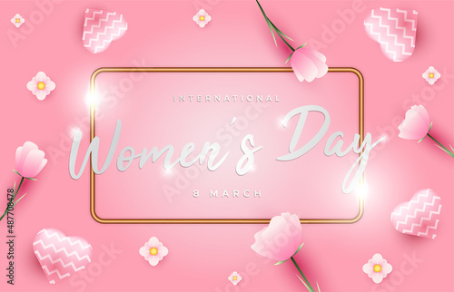 International women's day greeting design