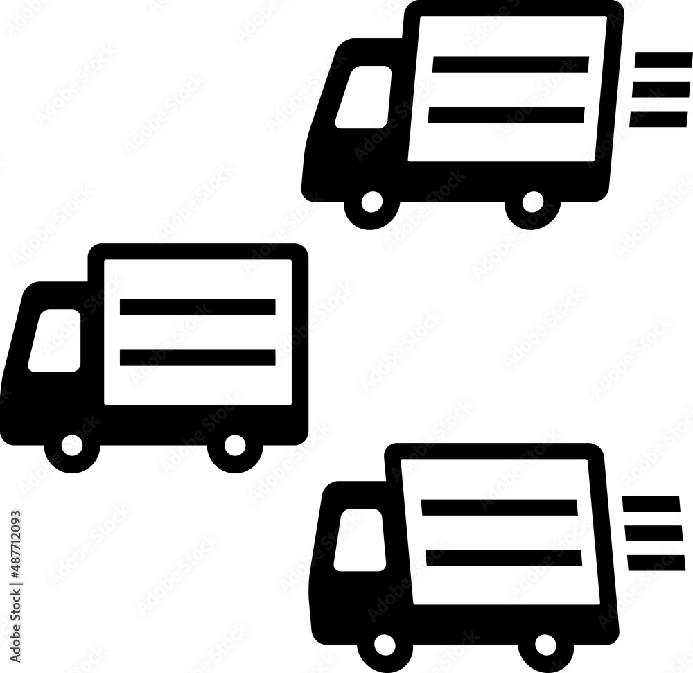 走るトラックのアイコン Stock Vector Adobe Stock