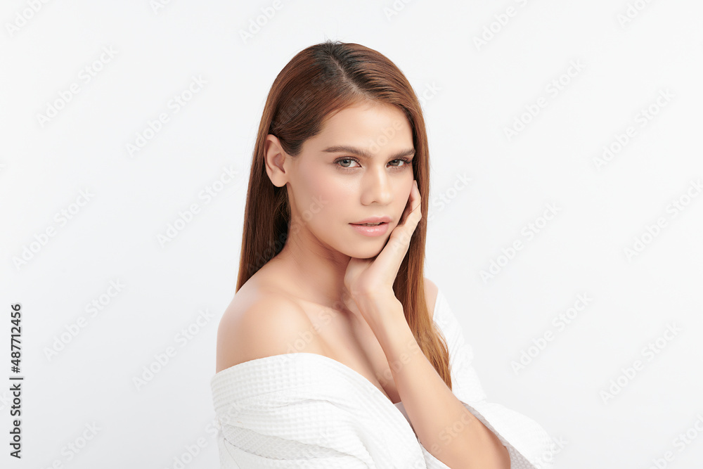 Beautiful young asian woman with clean fresh skin on white background, Face care, Facial treatment, Cosmetology, beauty and spa, Asian women portrait. Beautiful young asian woman with clean fresh skin on white background, Face care, Facial treatment, Cosmetology, beauty and spa, Asian women portrait.
